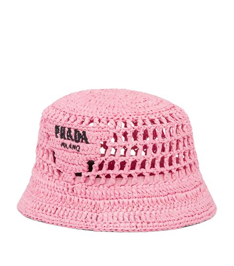 prada pink fluffy bucket hat|prada bucket hat sizing.